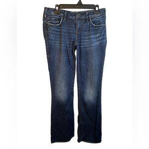 Silver Jeans Co. Lael Low Rise Flare Leg Jeans  Dark Wash Ladies W28/L33